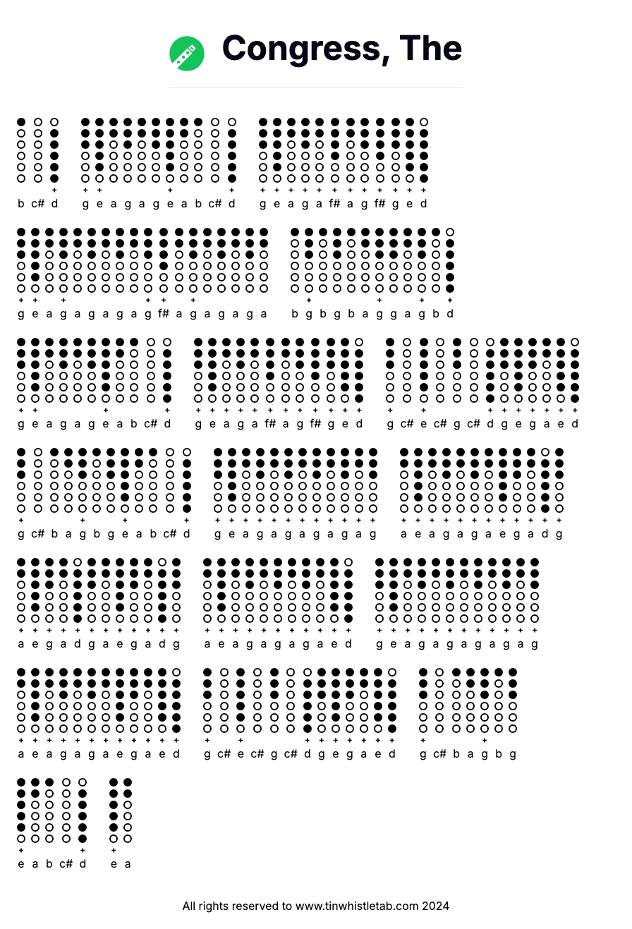 Image of Congress, The Tin Whistle Tabs