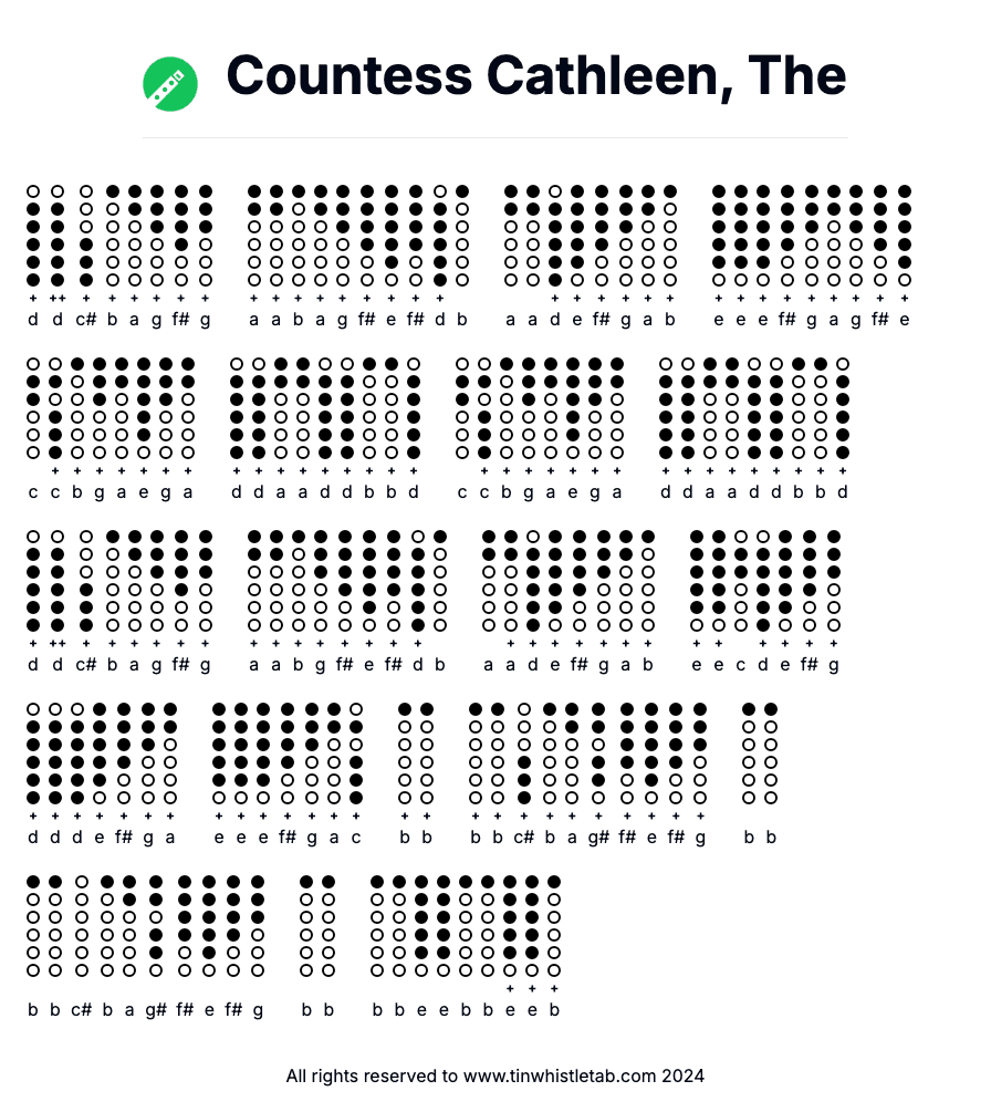 Image of Countess Cathleen, The Tin Whistle Tabs