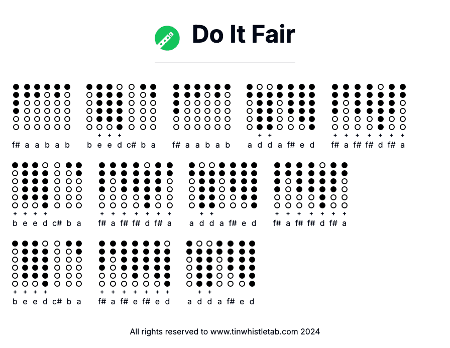Image of Do It Fair Tin Whistle Tabs