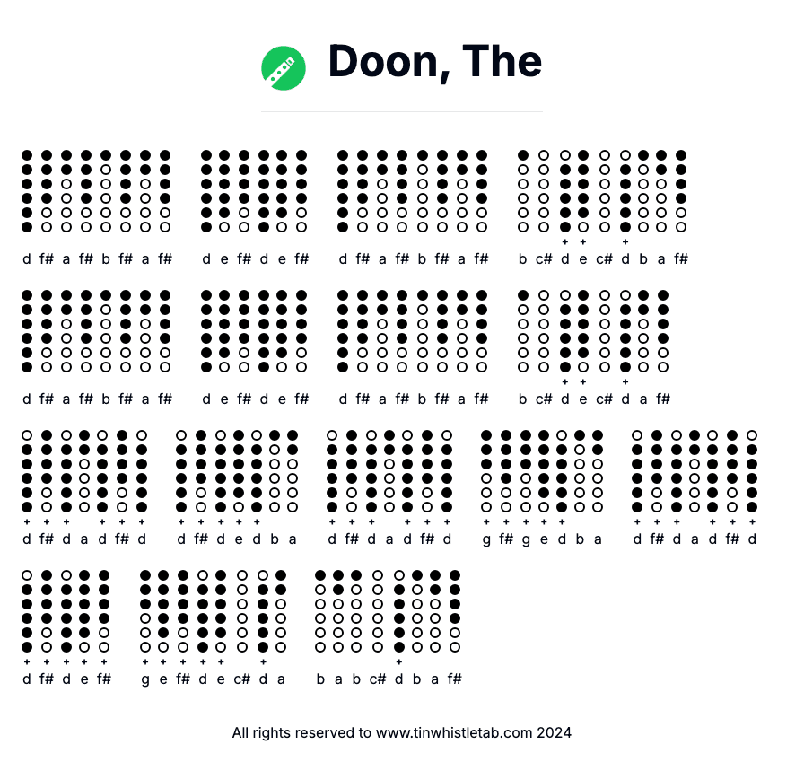 Image of Doon, The Tin Whistle Tabs
