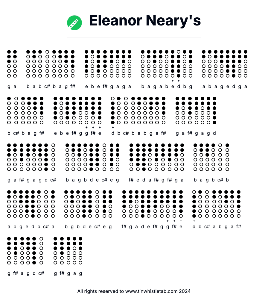 Image of Eleanor Neary's Tin Whistle Tabs