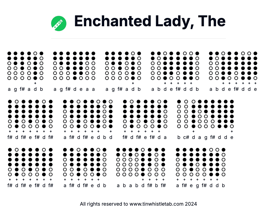 Image of Enchanted Lady, The Tin Whistle Tabs