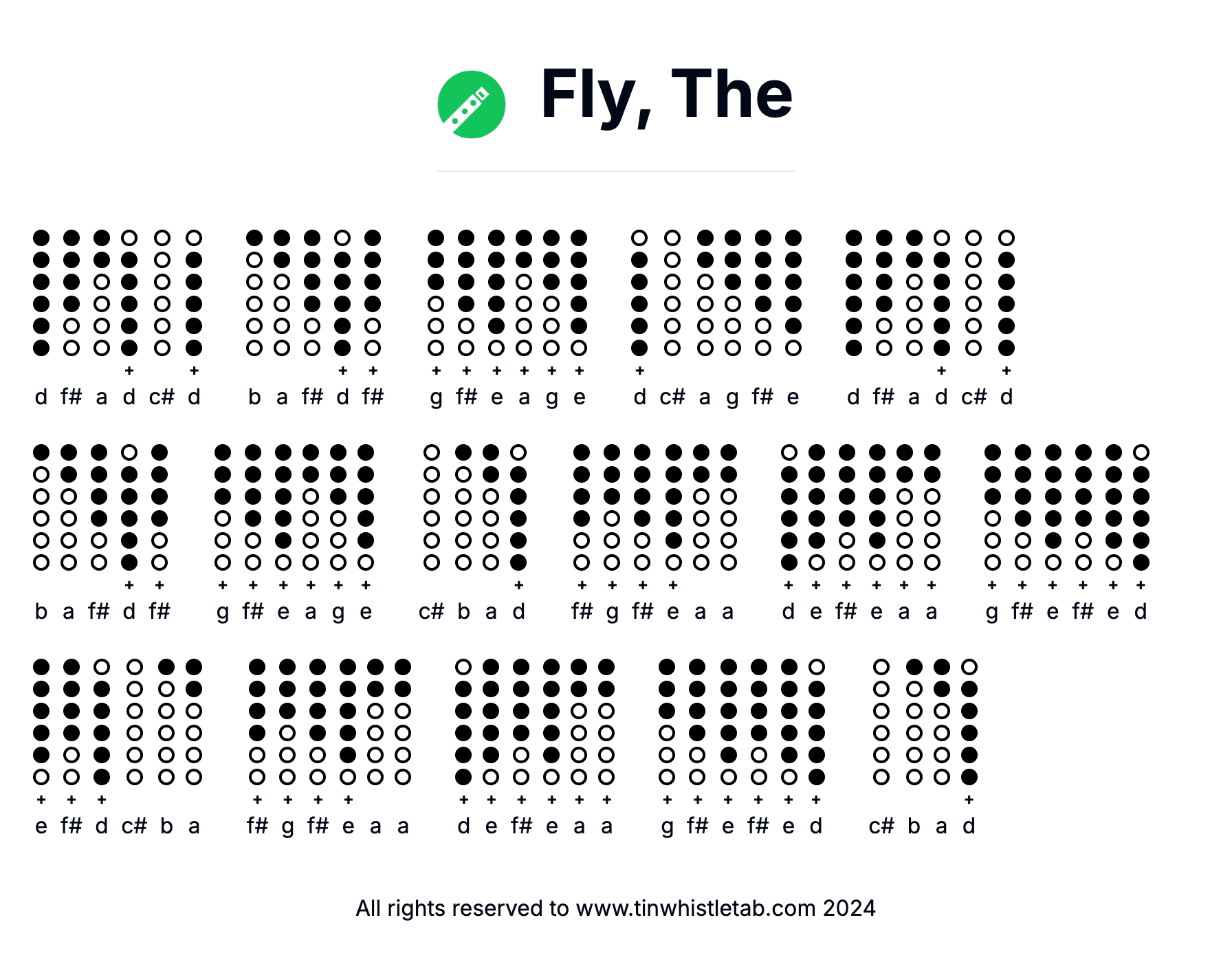 Image of Fly, The Tin Whistle Tabs
