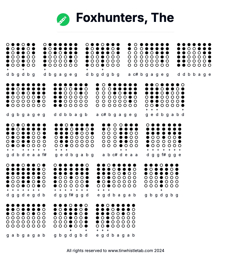 Image of Foxhunters, The Tin Whistle Tabs