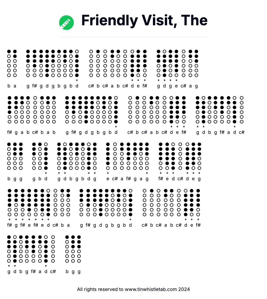 Image of Friendly Visit, The Tin Whistle Tabs