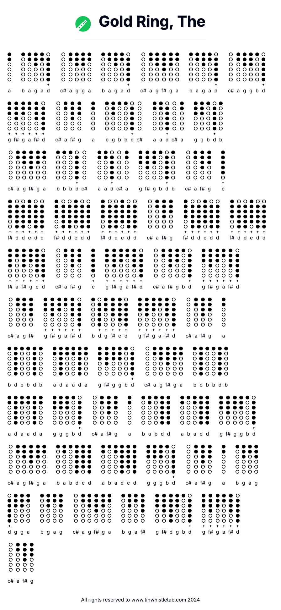 Image of Gold Ring, The Tin Whistle Tabs