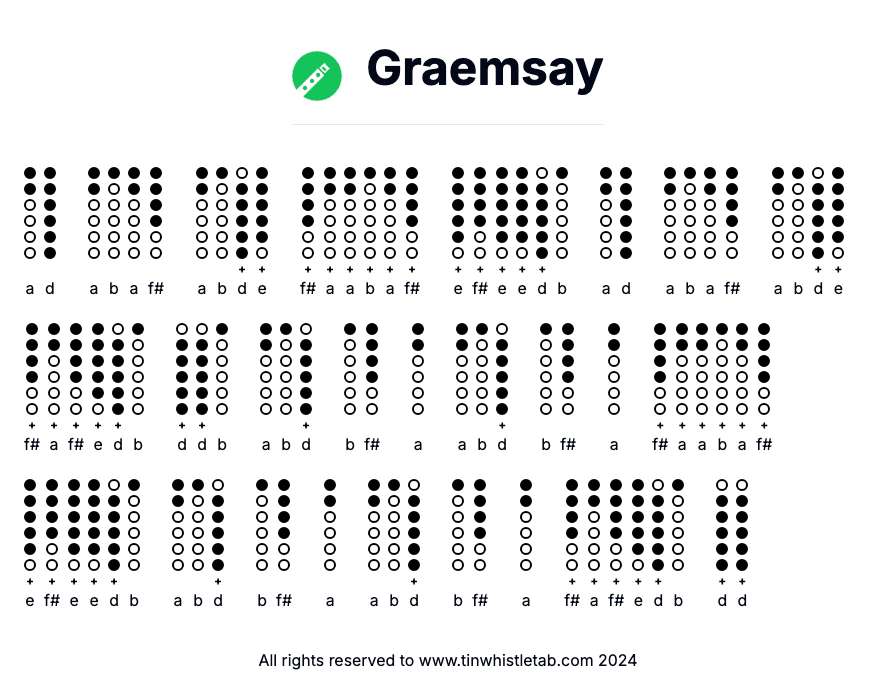 Image of Graemsay Tin Whistle Tabs