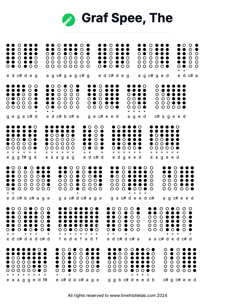 Image of Graf Spee, The Tin Whistle Tabs