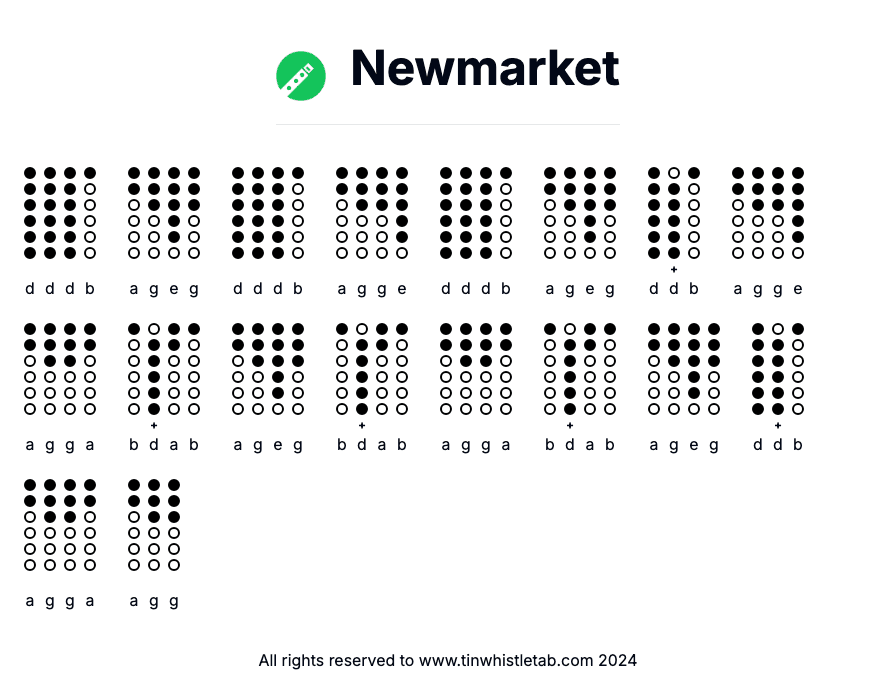 Image of Newmarket Tin Whistle Tabs