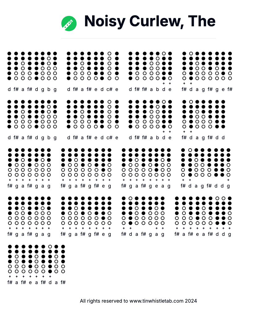 Image of Noisy Curlew, The Tin Whistle Tabs