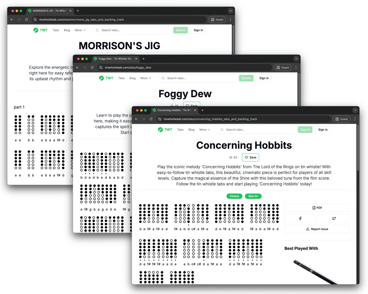 Website pages preview