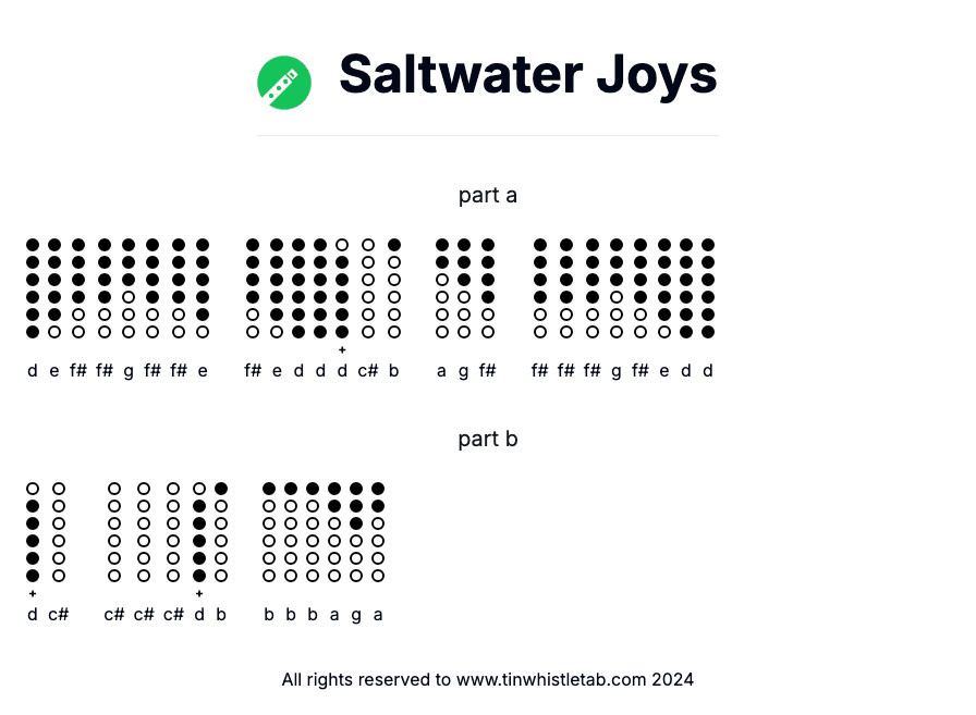 Image of Saltwater Joys Tin Whistle Tabs
