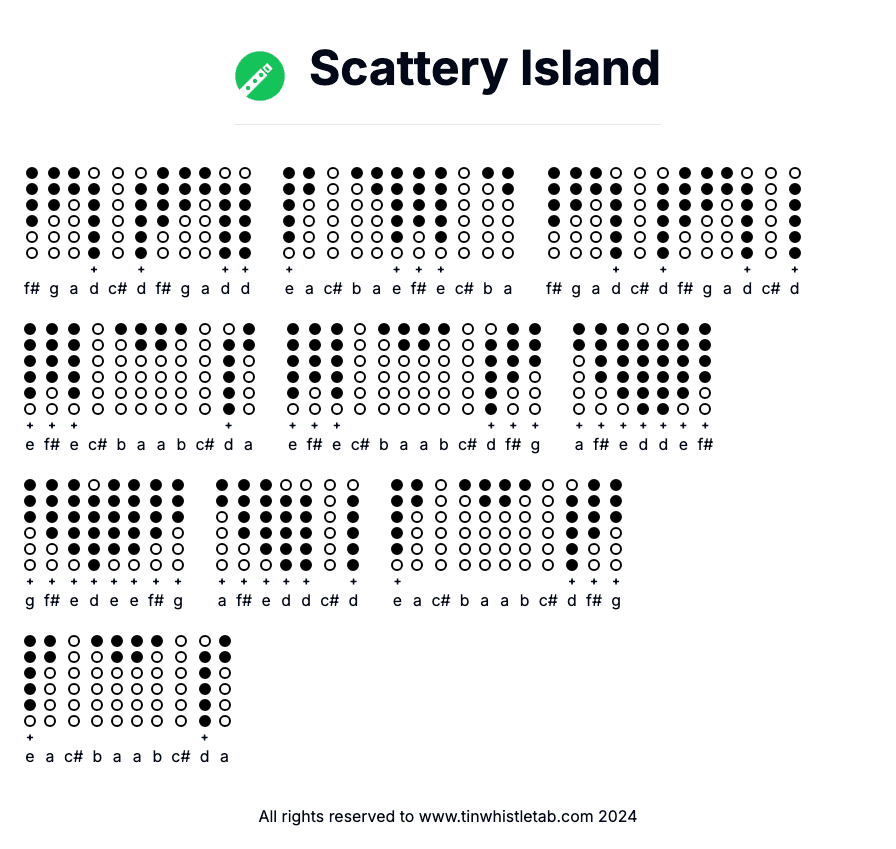 Image of Scattery Island Tin Whistle Tabs