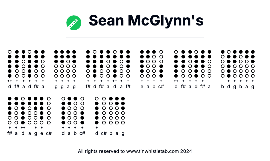 Image of Sean McGlynn's Tin Whistle Tabs