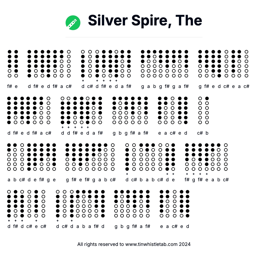 Image of Silver Spire, The Tin Whistle Tabs