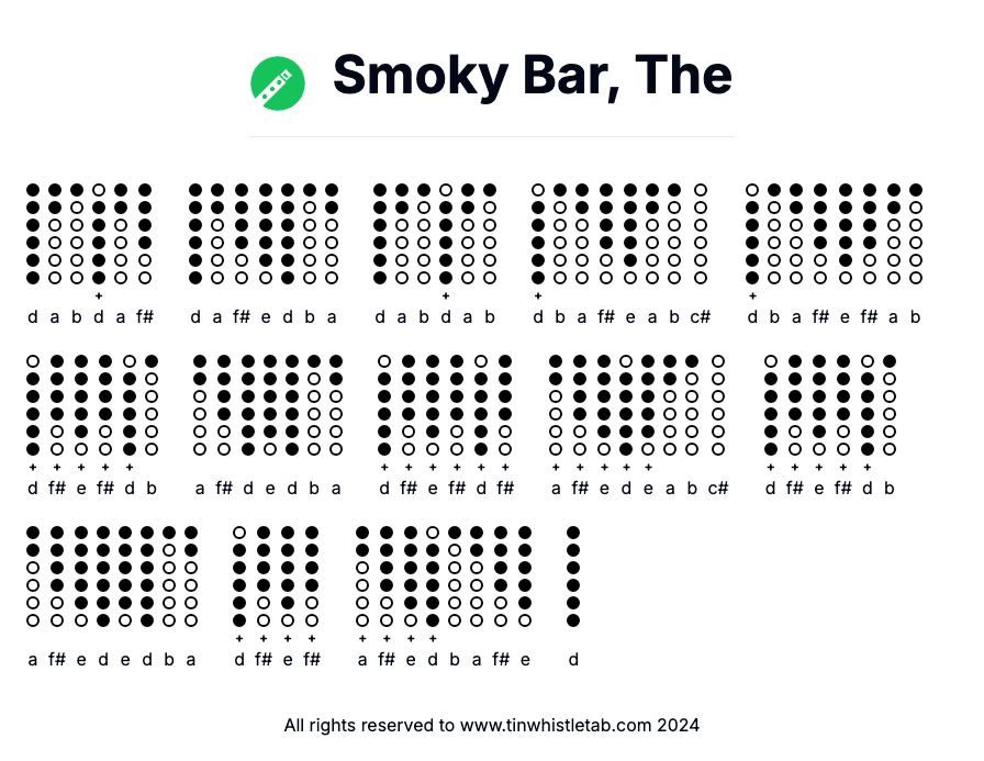 Image of Smoky Bar, The Tin Whistle Tabs