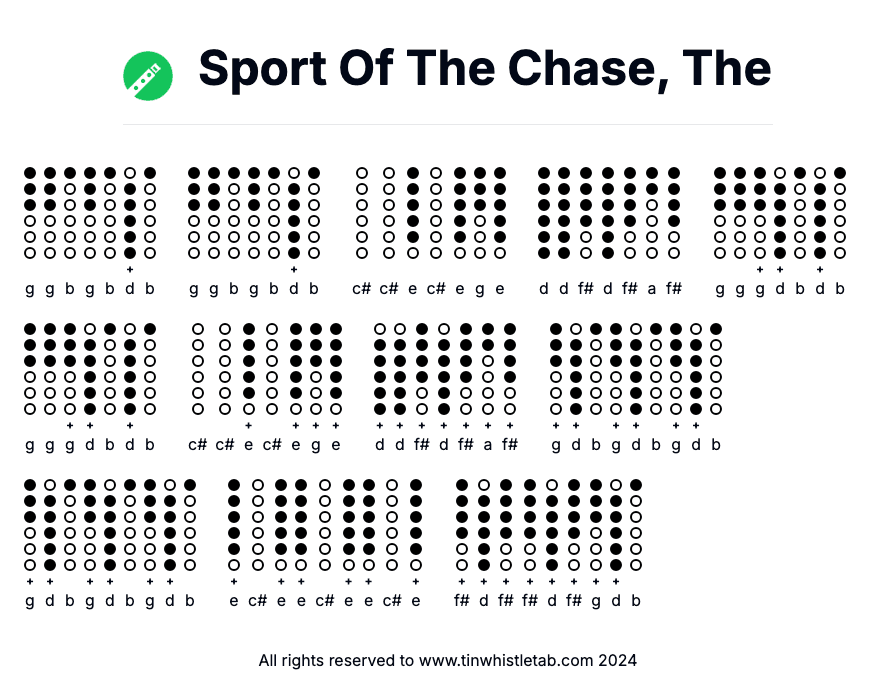 Image of Sport Of The Chase, The Tin Whistle Tabs