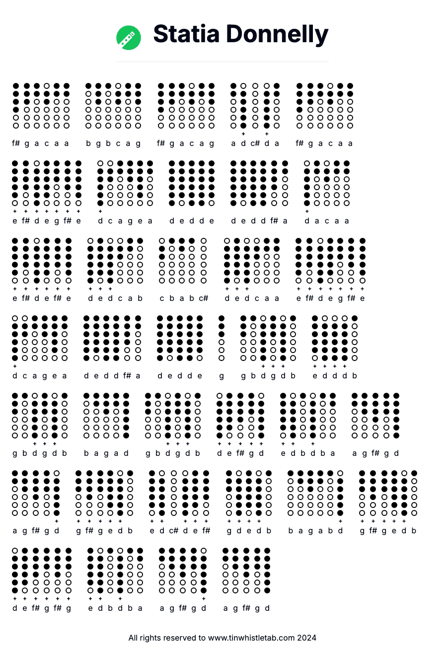 Image of Statia Donnelly Tin Whistle Tabs