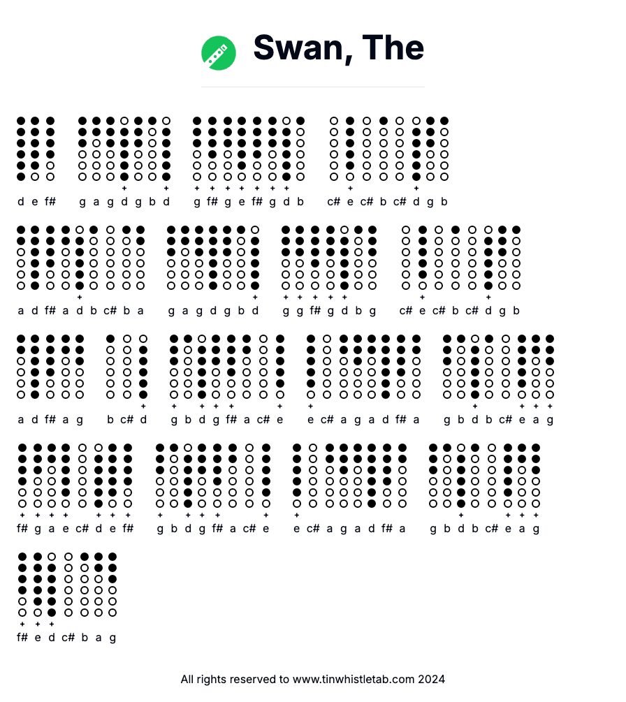 Image of Swan, The Tin Whistle Tabs