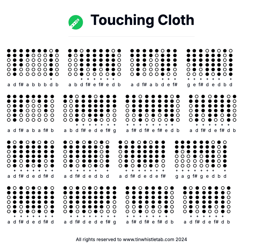 Image of Touching Cloth Tin Whistle Tabs