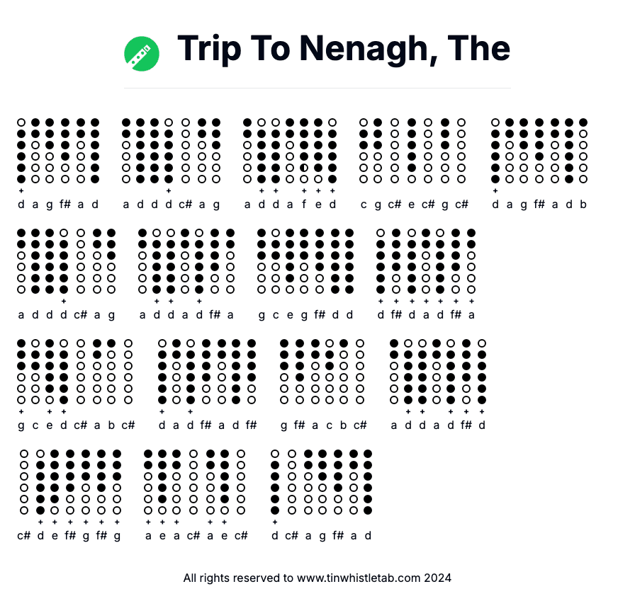 Image of Trip To Nenagh, The Tin Whistle Tabs