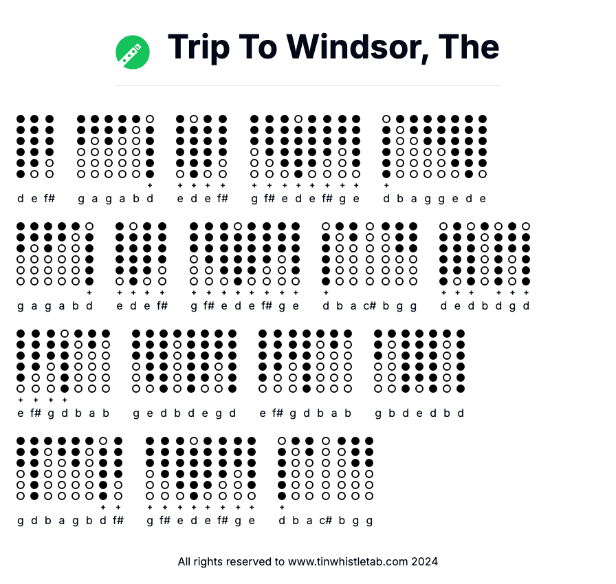 Image of Trip To Windsor, The Tin Whistle Tabs