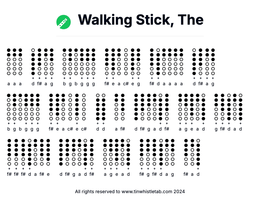 Image of Walking Stick, The Tin Whistle Tabs