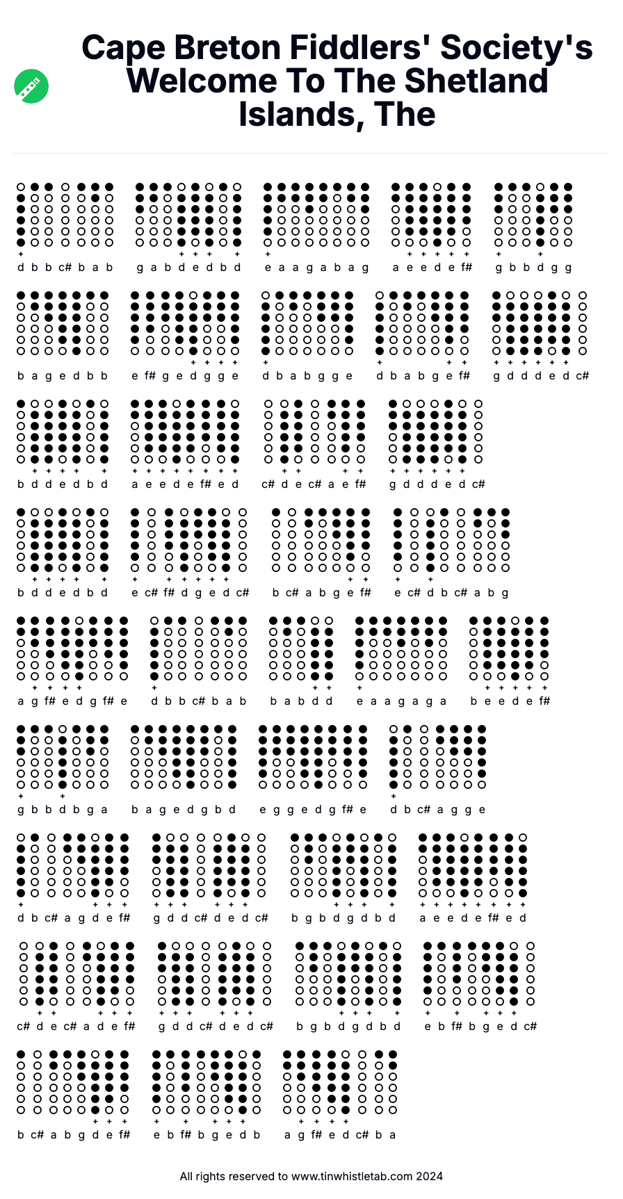 Image of Cape Breton Fiddlers' Society's Welcome To The Shetland Islands, The Tin Whistle Tabs