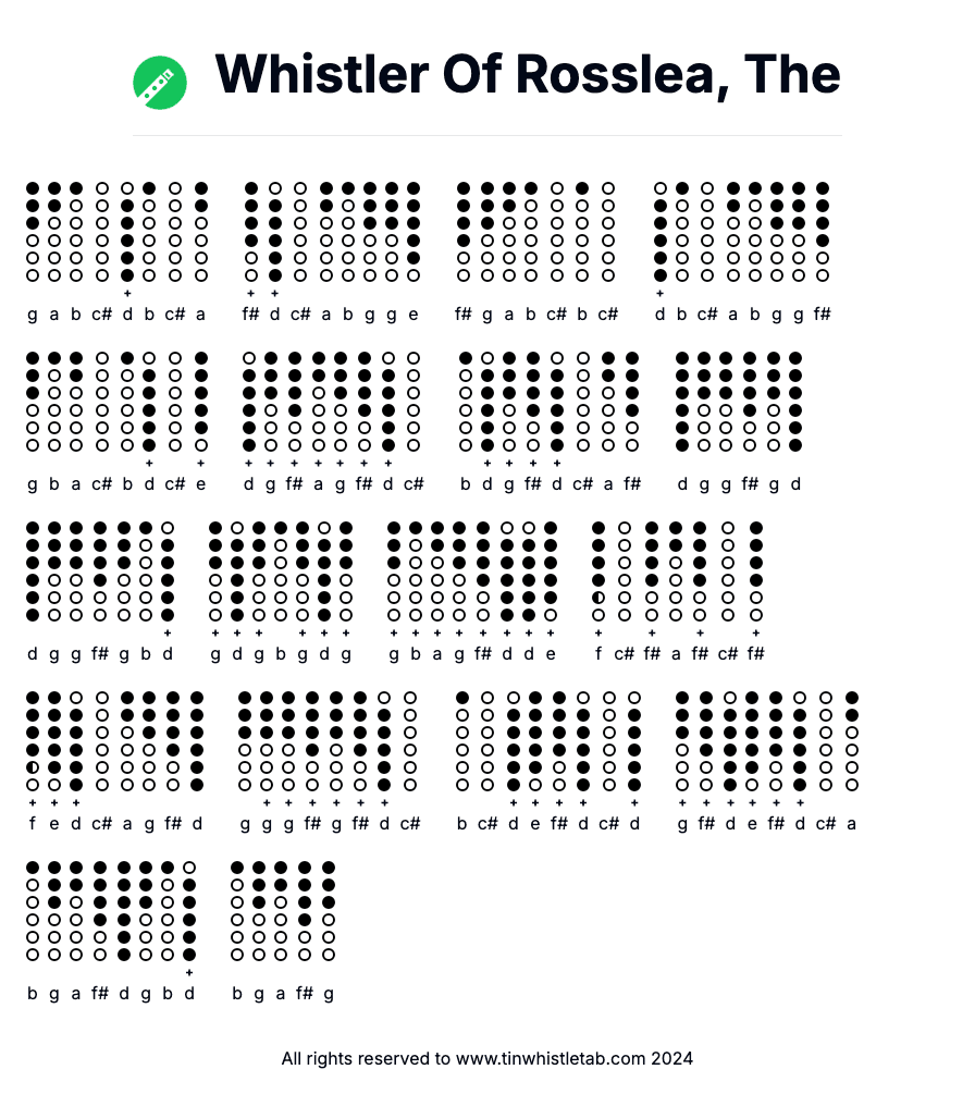 Image of Whistler Of Rosslea, The Tin Whistle Tabs