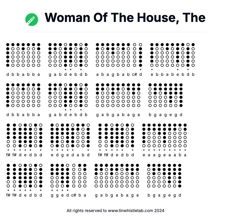 Image of Woman Of The House, The Tin Whistle Tabs