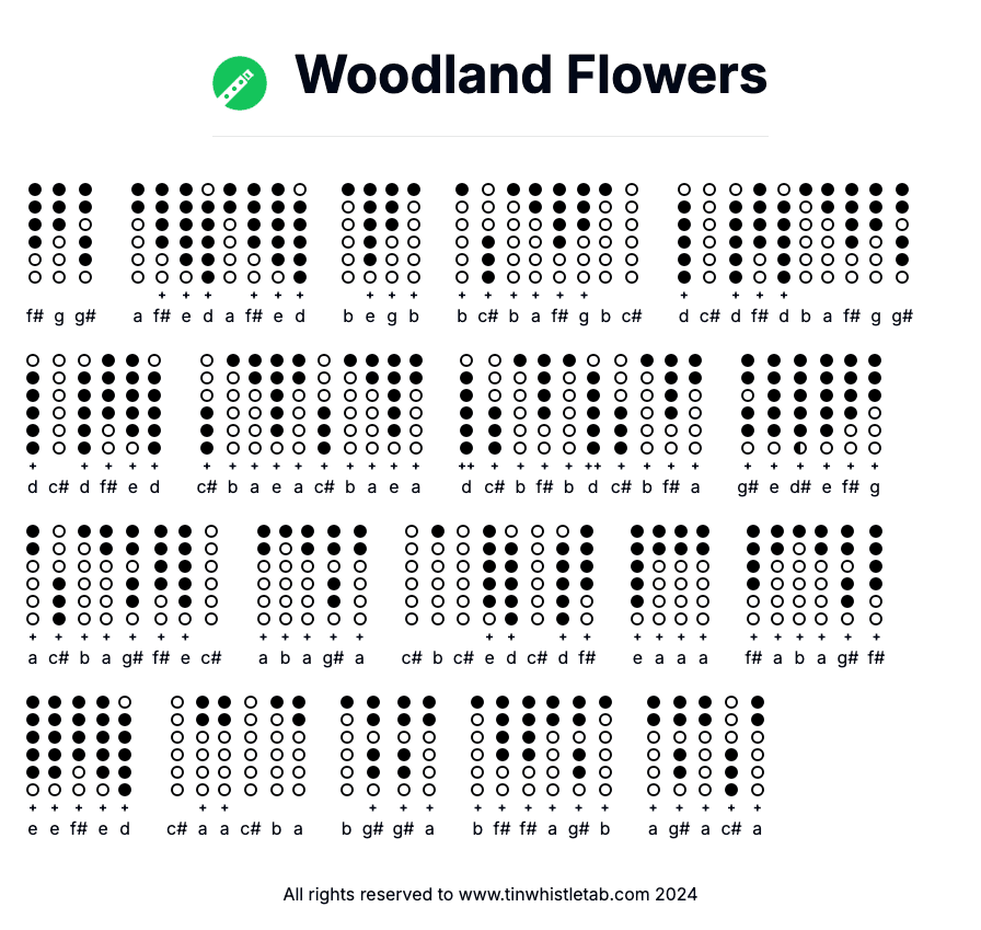 Image of Woodland Flowers Tin Whistle Tabs