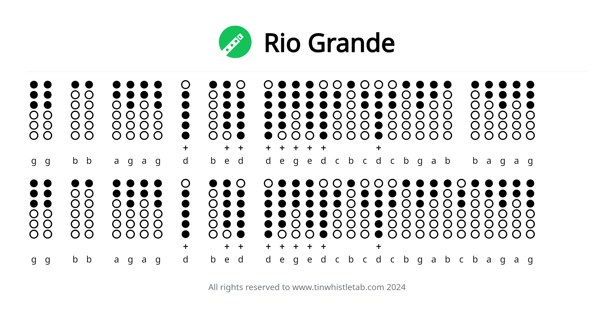 Image of Rio Grande Tin Whistle Tabs